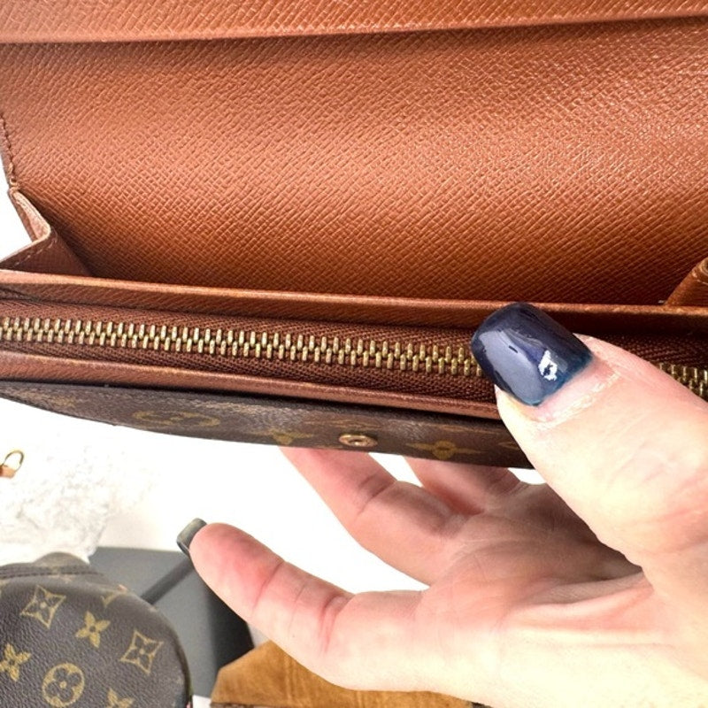 Louis Vuitton Monogram Portefueille Viennois kiss lock French purse wallet