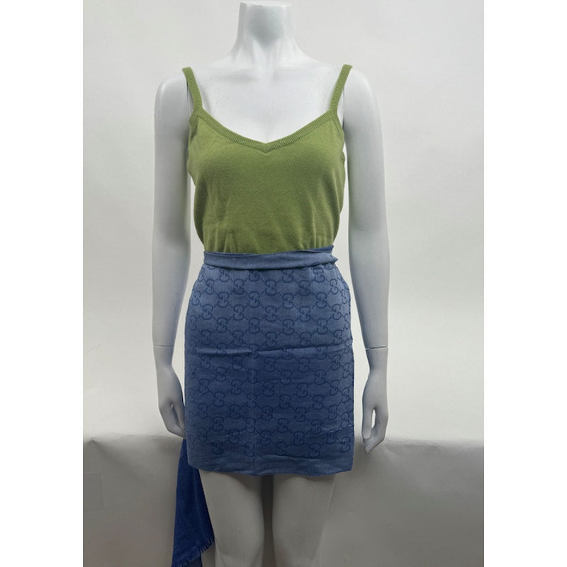 Ultra Moda NWT Green 100% Cashmere Sleeveless V-Neck Sweater Size M