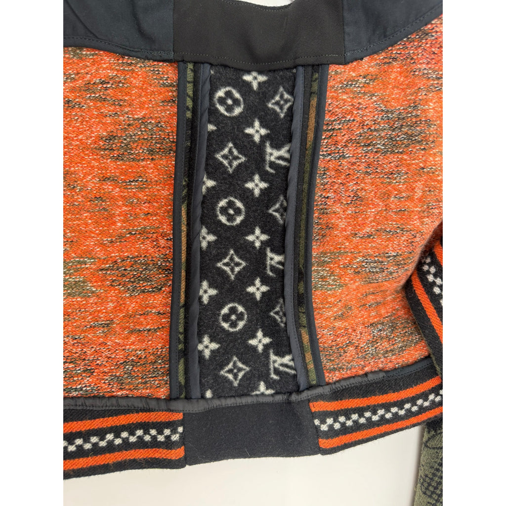 Louis Vuitton Monogram Bull Jacquard Knit Vest Turquoise Buttons XXL