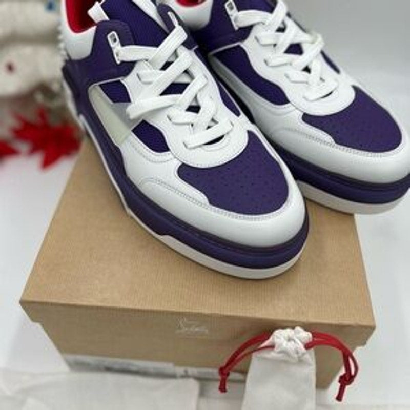 Christian Louboutin Mens Astroloubi, leather trimmed sneakers size 45