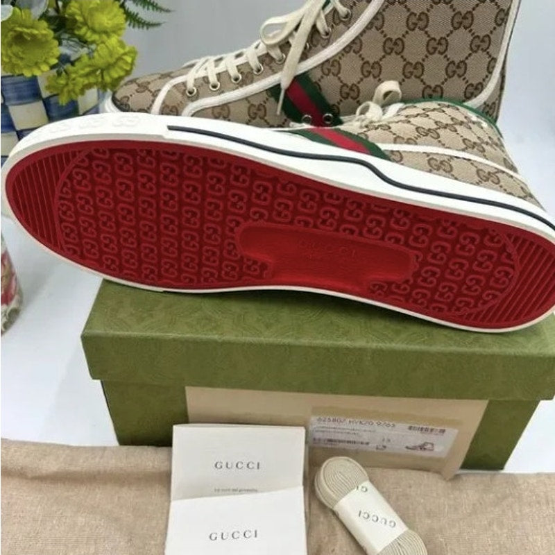 Men's Gucci tennis 1977 high top sneakers size 13 made in Italy