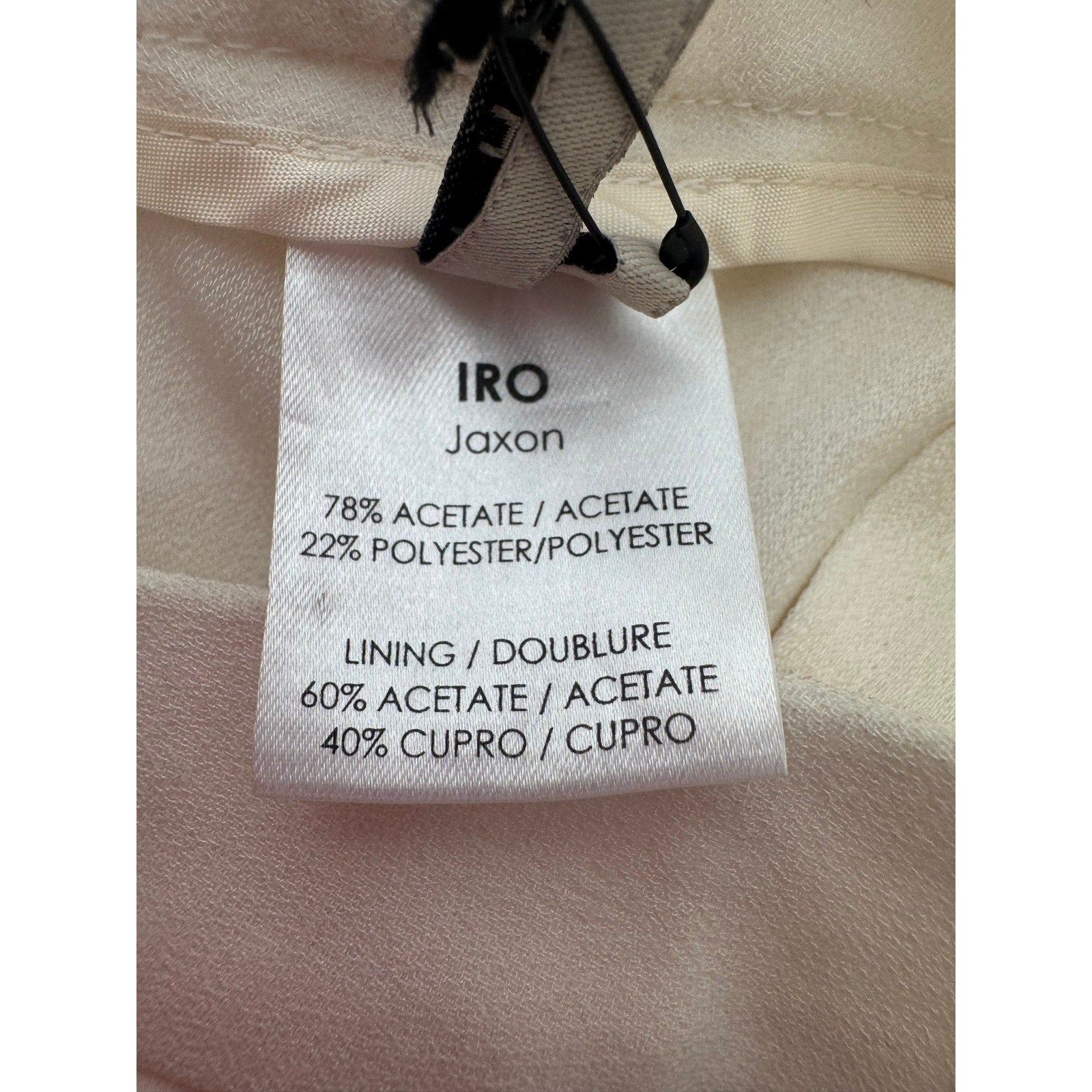 IRO NWT Women’s Ecru Jaxon Side Detail Trousers Size 1