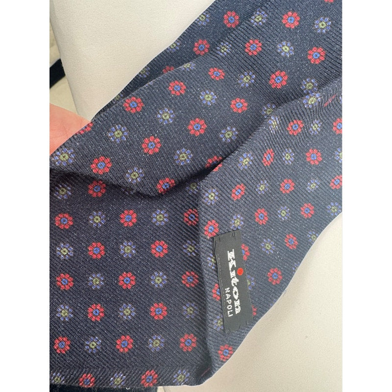 Kiton Napoli Men's Multicolor Floral 100% Silk Tie Made in Italy