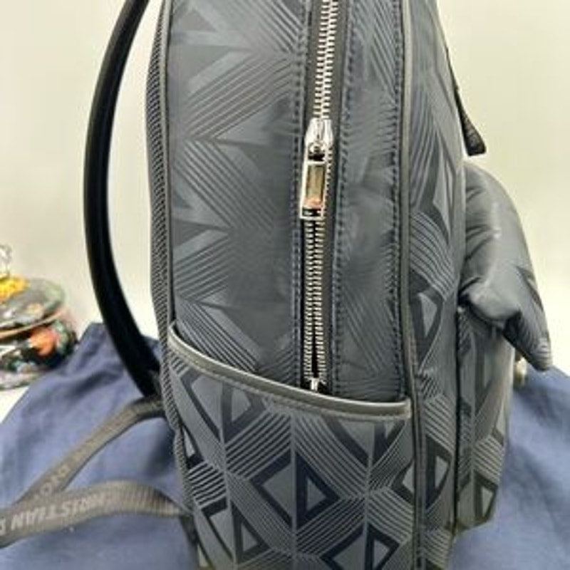 Dior Diamond dark black backpack made in Italy NWT