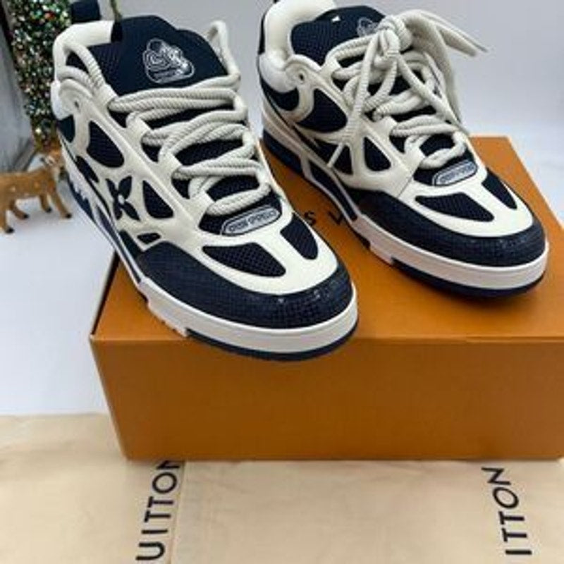 Men’s Louis Vuitton blue skate trainer sneakers size 11 fits 13 US made in Italy