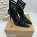 Women's Christian Louboutin, Kate Max 100 crystal embellished mesh/patent 40