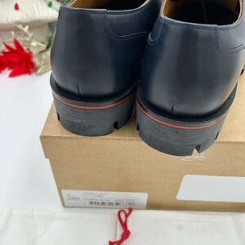 Men's Christian Louboutin DAVISOL navy Oxford, Derby shoe size 43 made in Italy