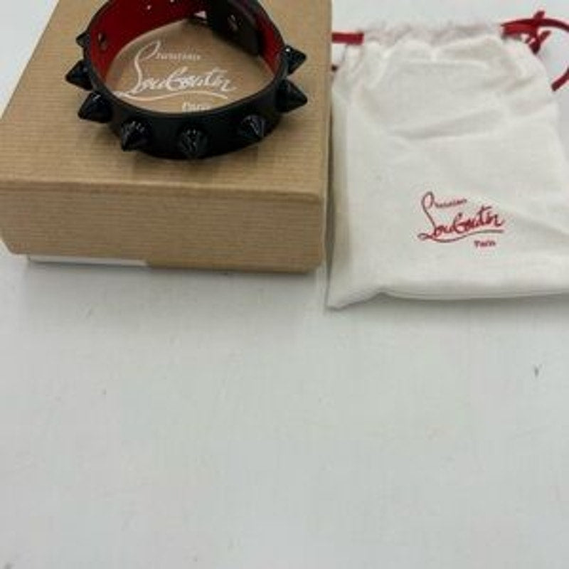 Christian Louboutin Loubilink calf leather Black Studded Bracelet