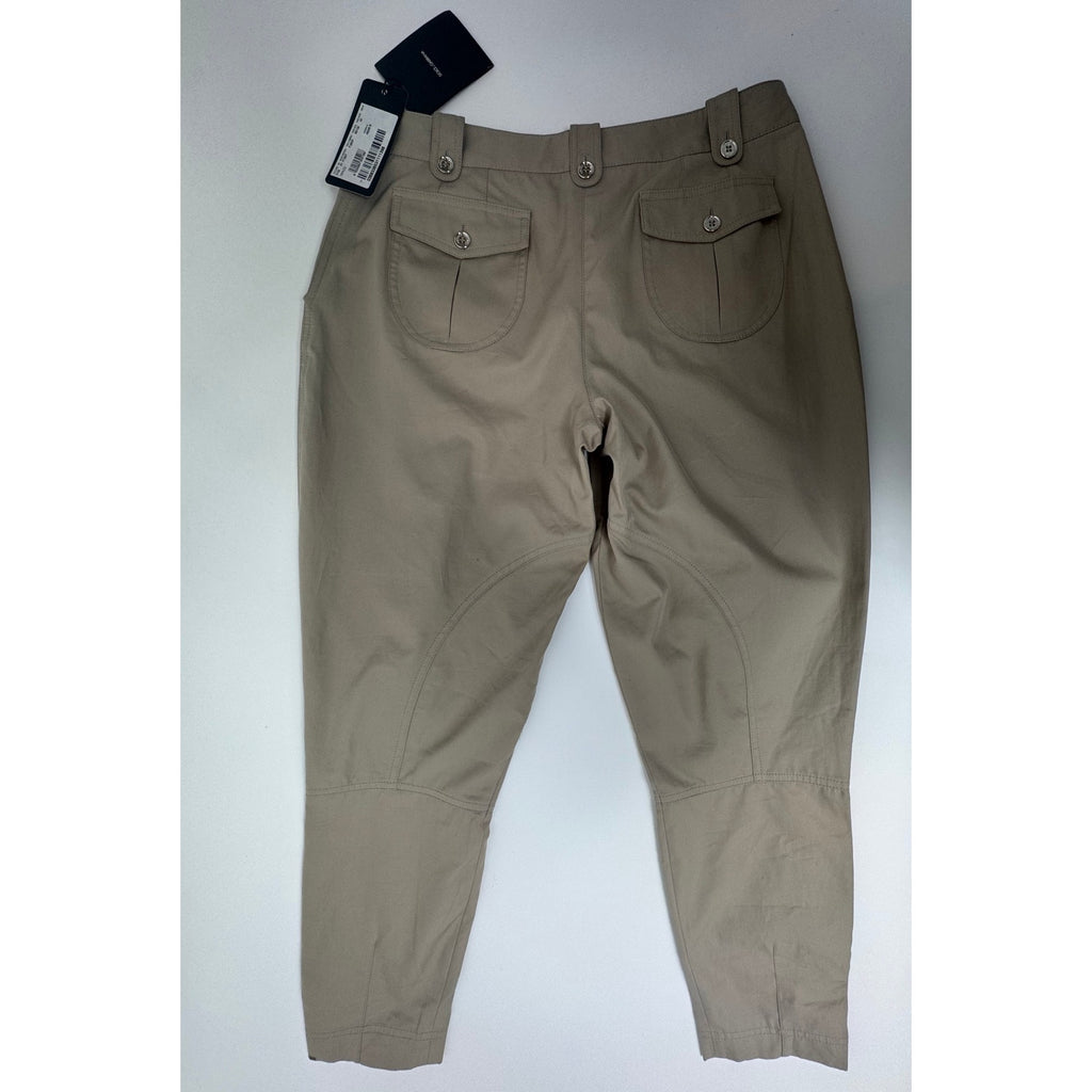 Dolce & Gabbana NWT Khaki Cotton Pants with Ankle Zip Detail Size IT 42 / US 6