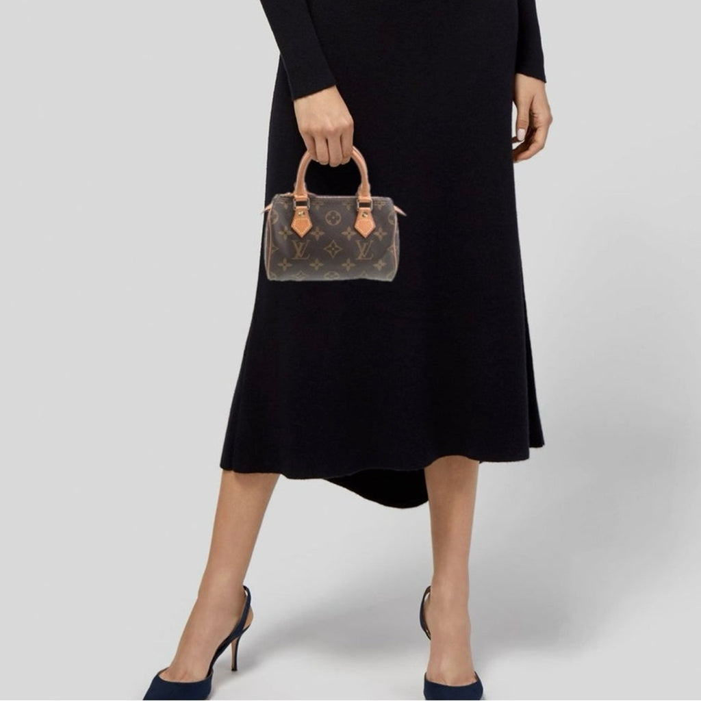 Louis Vuitton Monogram Mini Speedy HL
Replacement tab, branded rivet, Very Clean