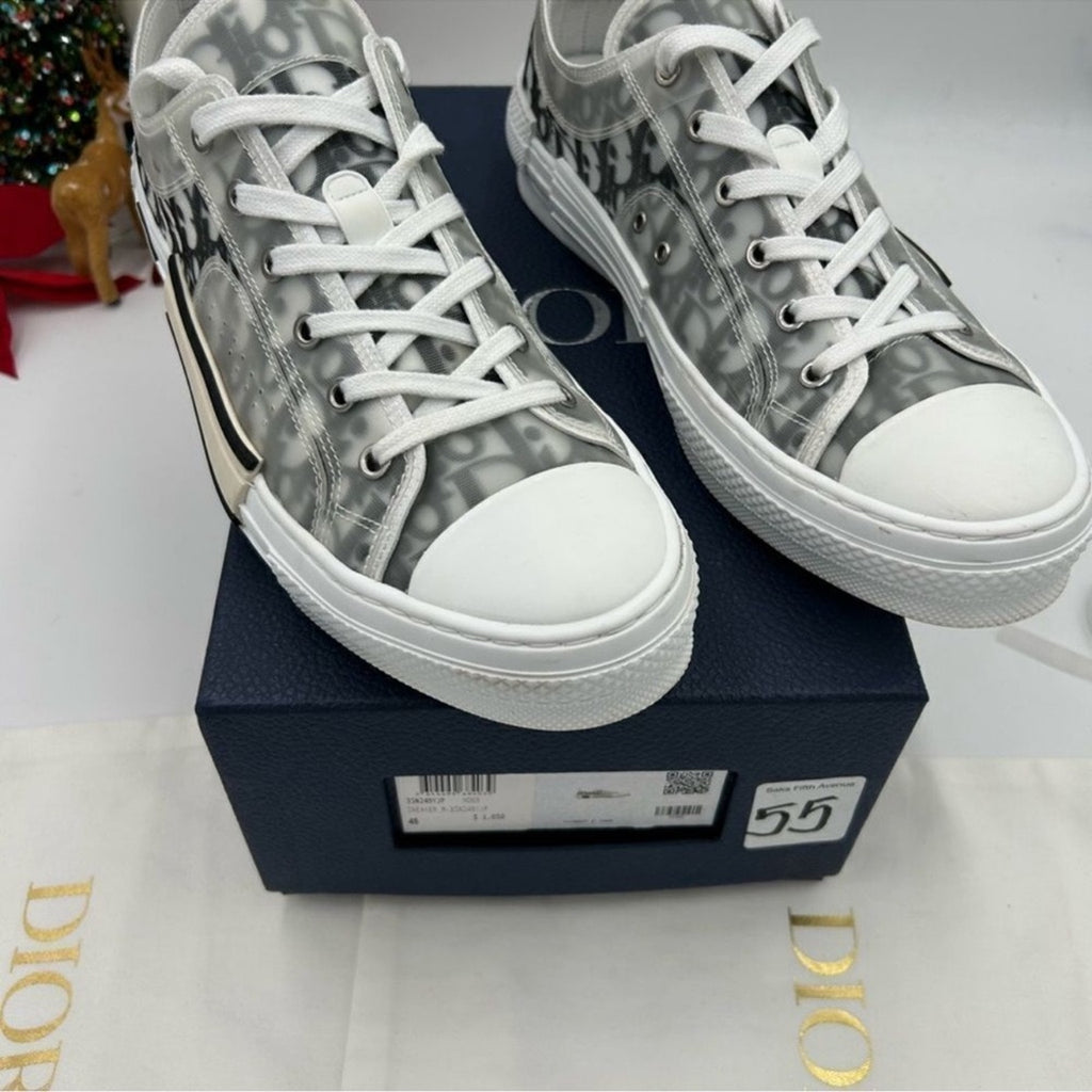 Men's Dior B 23 oblique low top sneakers size 45 made in Italy. PRISTINE
