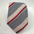 Mattabisch Napoli Striped Multicolor Silk Linen Blend Tie Made in Italy
