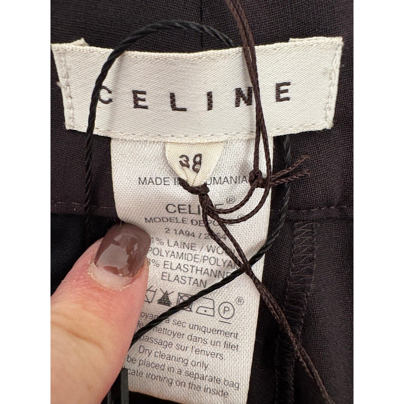 Celine NWT Brown Wool Blend Dress Pants – Size FR 38 / M