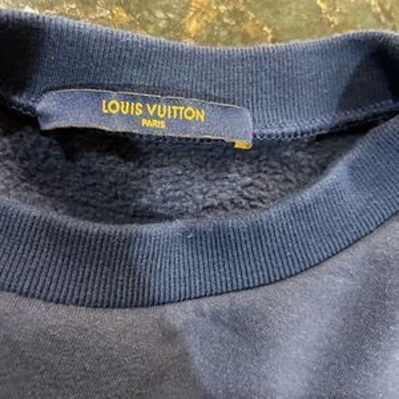 Men’s Louis Vuitton, LV stitch, embroidered sweatshirt size XXL made in Italy