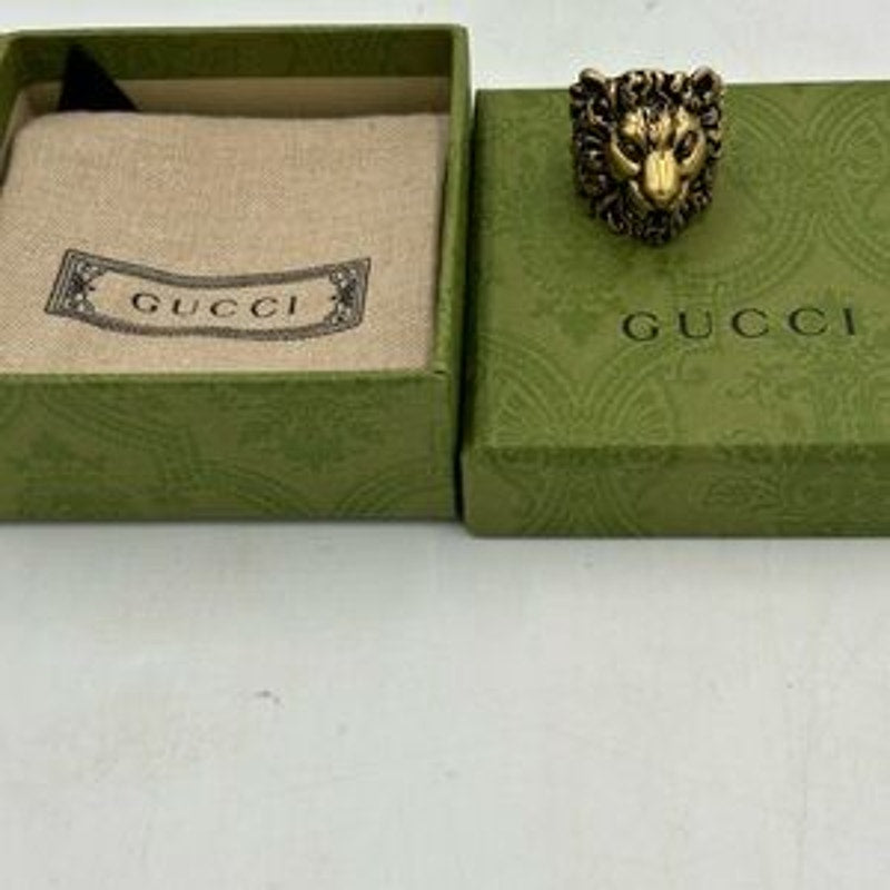 Unisex Gucci iconic Lionhead ring size 10 made in Italy