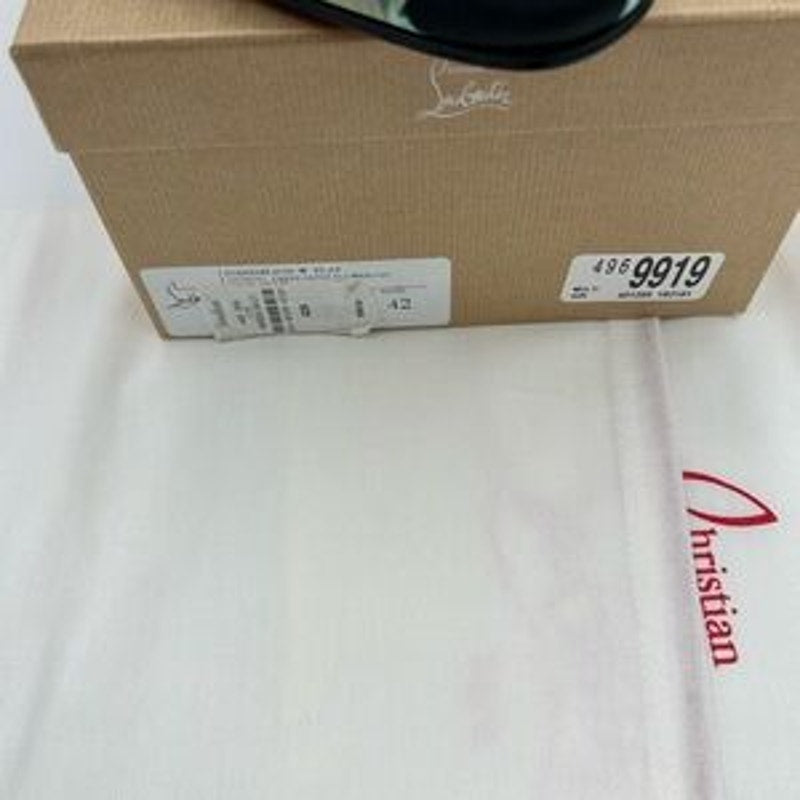 Men's Christian Louboutin, dandy, chick floral satin loafers size 42 made Italy