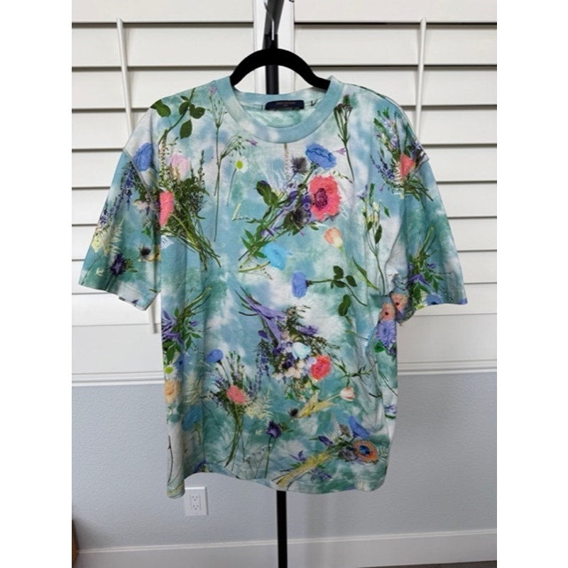 Louis Vuitton Unisex Floral Short Sleeve T-Shirt Size Large