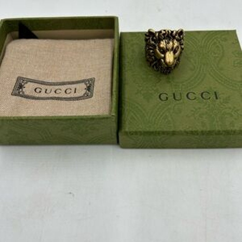 Unisex Gucci iconic Lionhead ring size 10 made in Italy