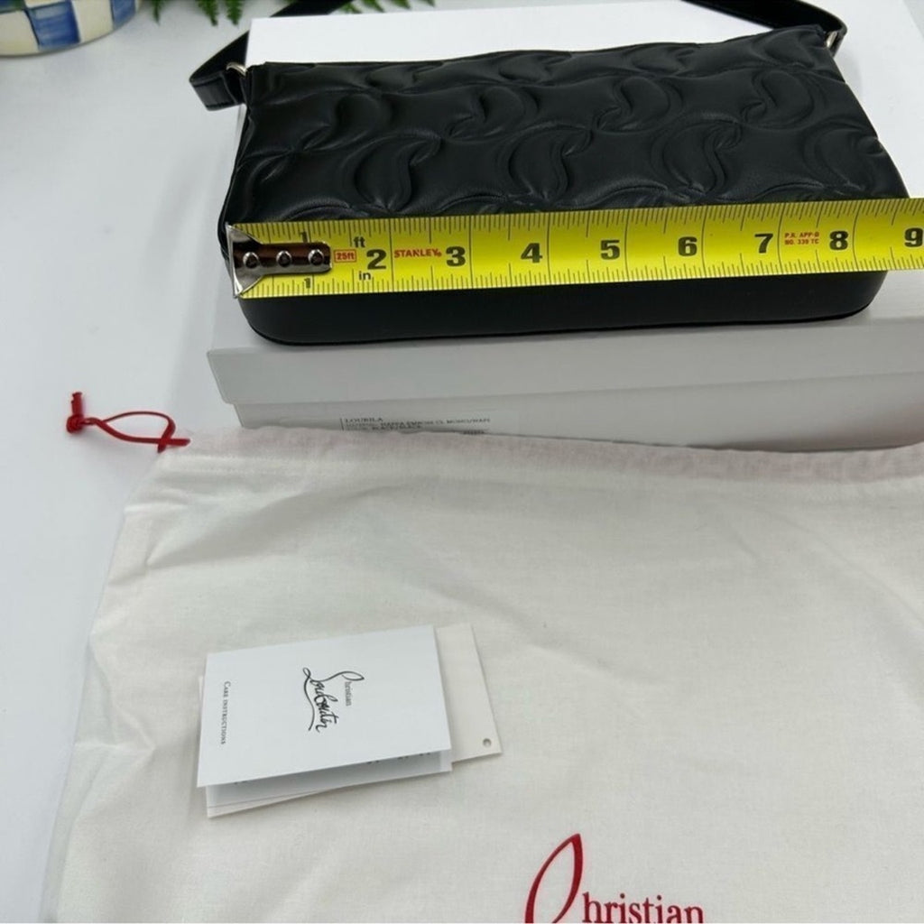 Women's Christian Louboutin shoulder bag CL embossed Napa Leather 
Made in Italy