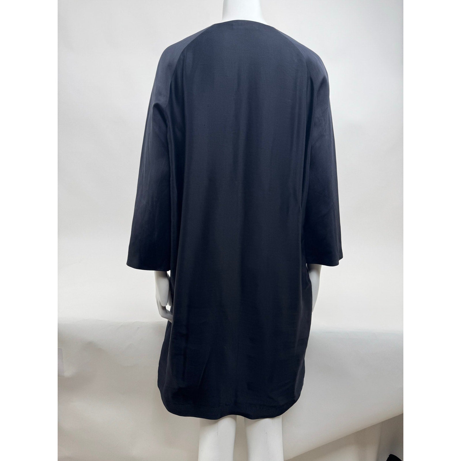 The Row Women's Black V-Neck Long Sleeve Sheath Dress Size M