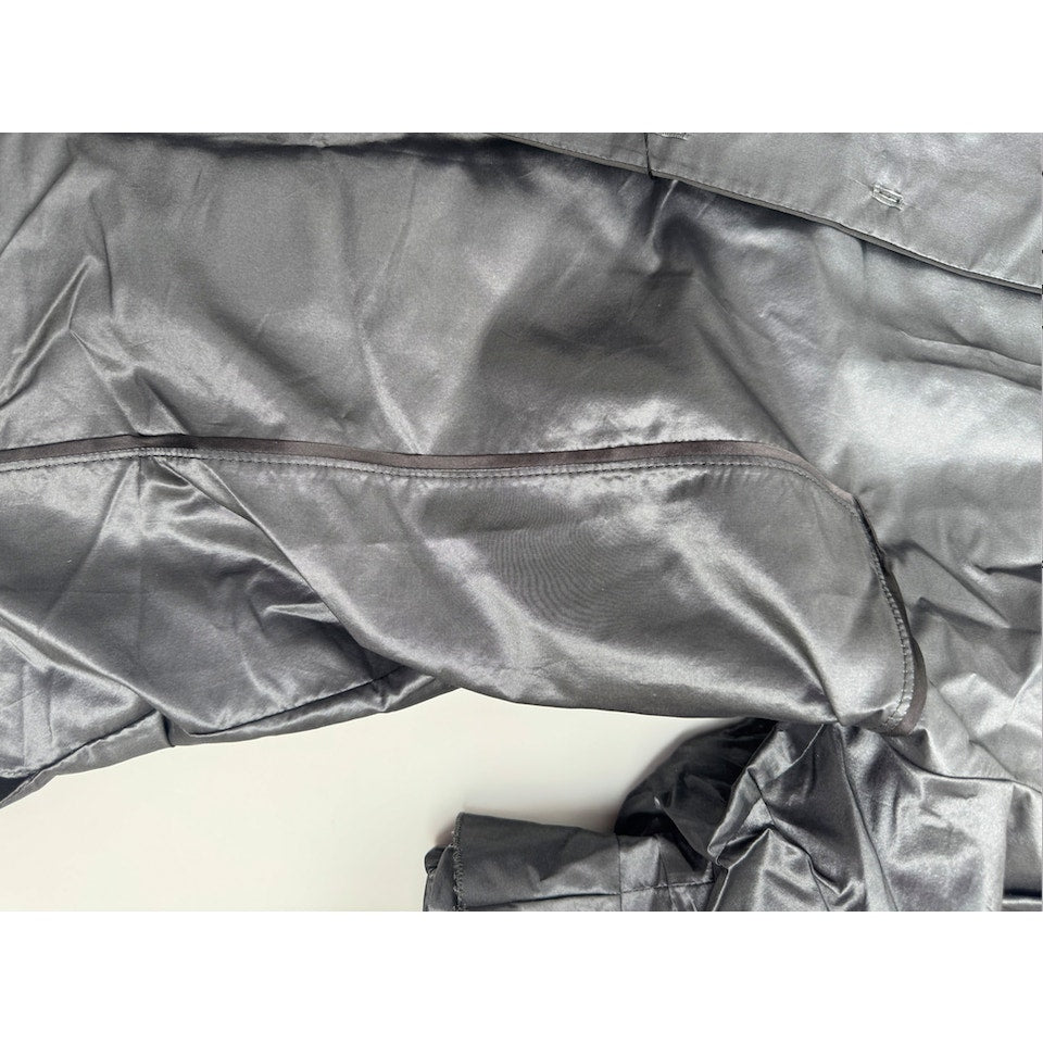 Obzee New York Co. Inc Black 100% Silk Coat Size 42 Made in Korea