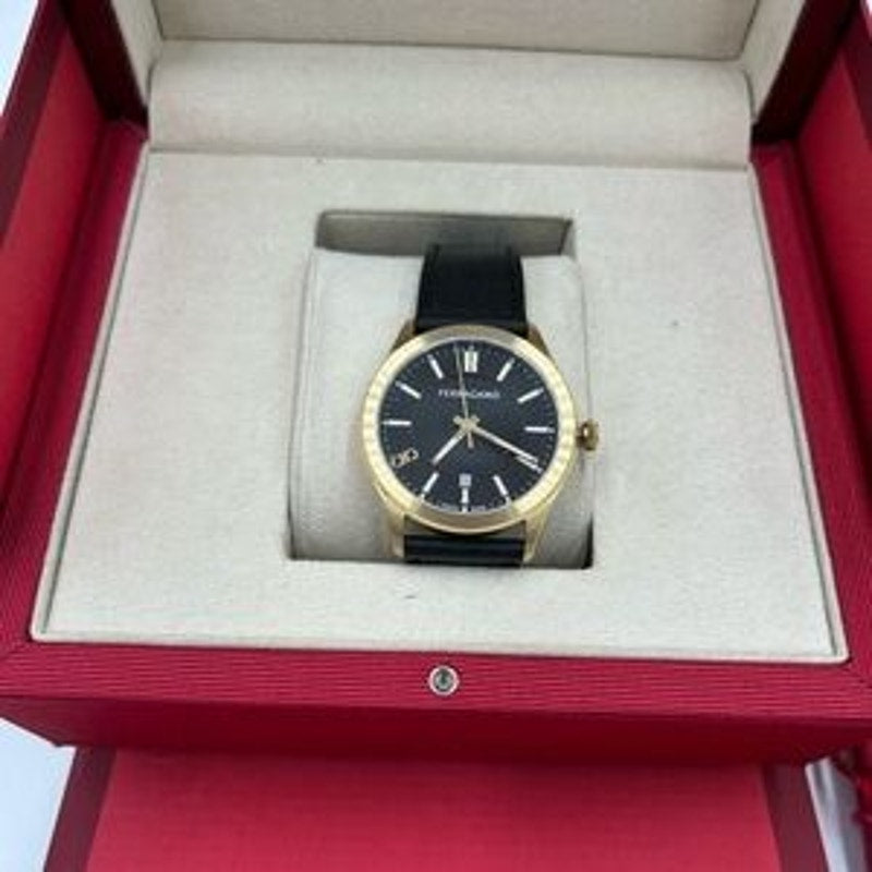 Men's Salvatore Ferragamo, Swiss watch 42 mm black strap NWT