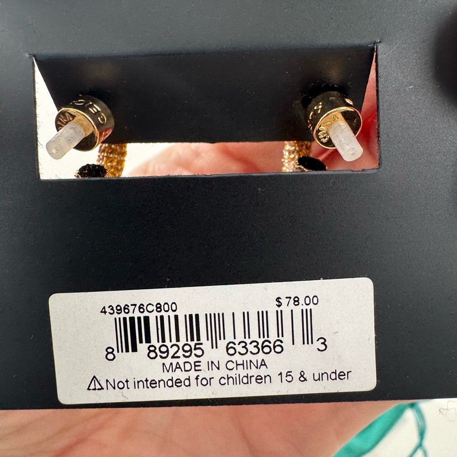 Kurt Geiger, yellow crystal and crusted drop earrings with posts new with tags