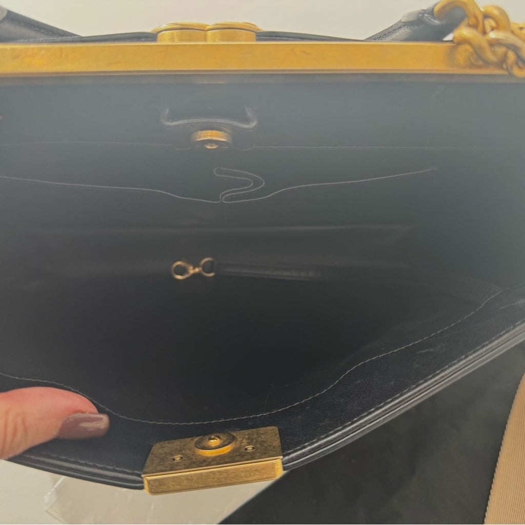 Chanel Coco Luxe with adjustable strap and gold hardware dual large pockets