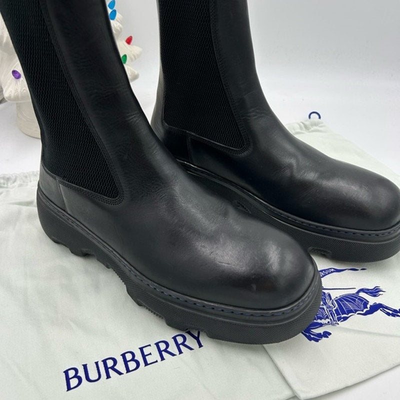 Men's Burberry leather Chelsea boots size 43 made in Italy