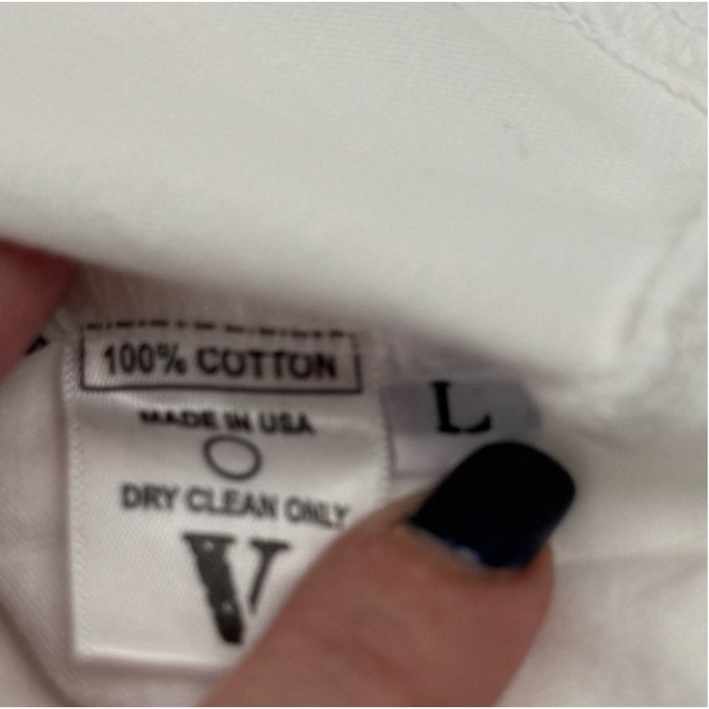 Men's Vlone x Friends NEW White and Pink Short Sleeve T-Shirt Size L