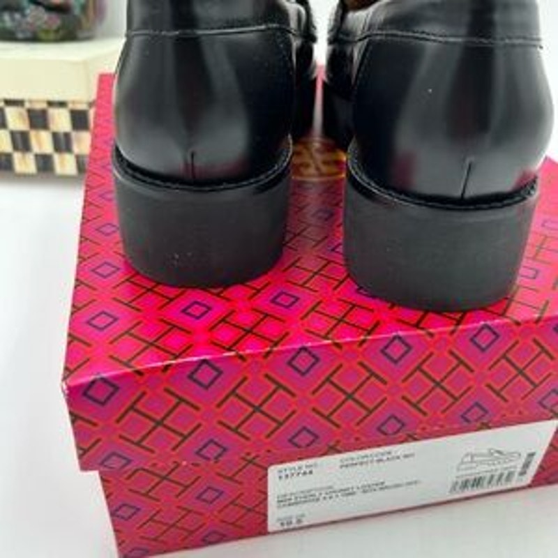 Women's Tory Burch Everly chunky leather loafers size 10.5 US