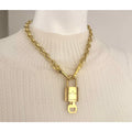 Louis Vuitton LV 319 Lock With Key Chain Necklace
