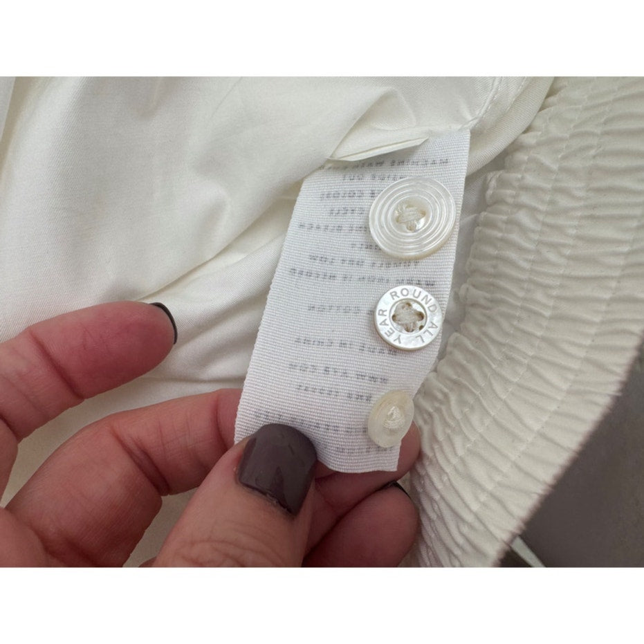 AYR NWT Dockside White Long Sleeve Half Zip Jacket Size XS
