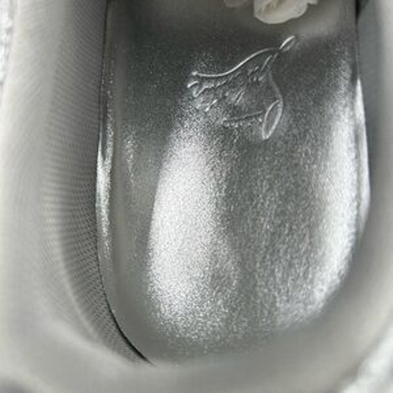 Men's Christian Louboutin tutti rui low top metallic leather sneakers size 43