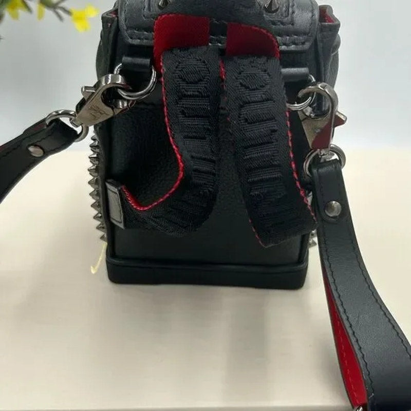 Christian Louboutin explorafunk key ring studded Crossbody bag made in Italy