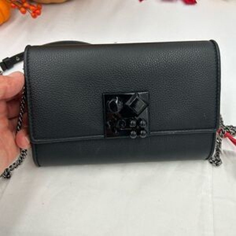 Christian Louboutin,Carasky leather clutch/shoulder bag made in Italy