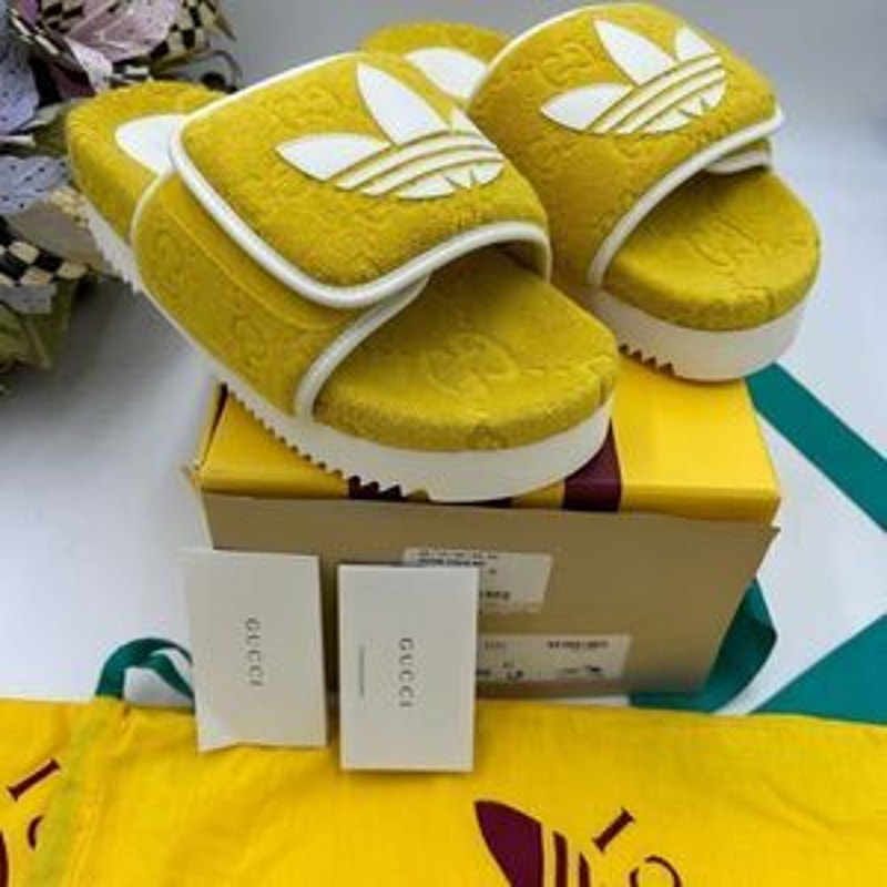 Women’s Gucci X Adidas, GG monogram size 41 fits 10 US made in Italy