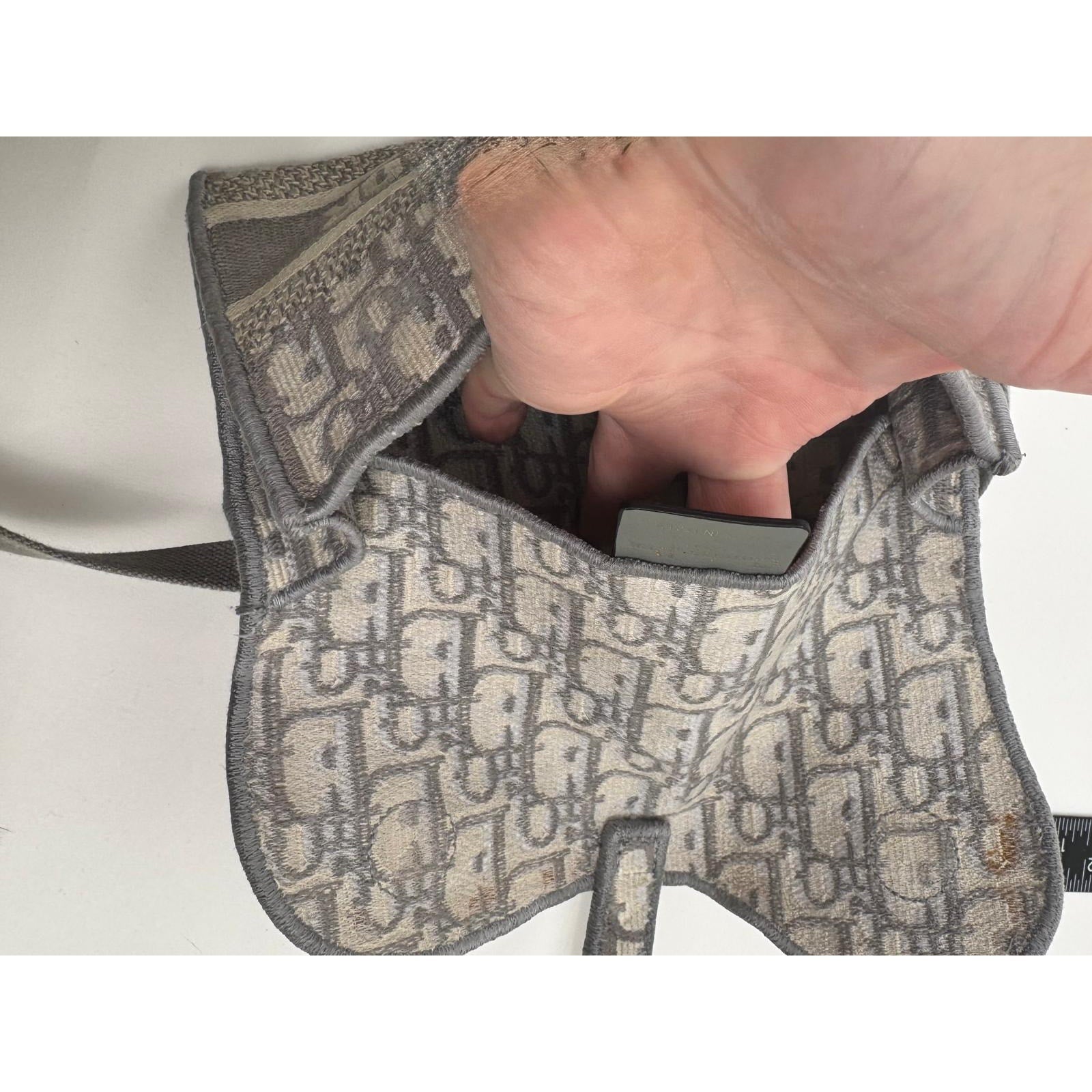 Women's Dior Saddle Grey Belt Bag