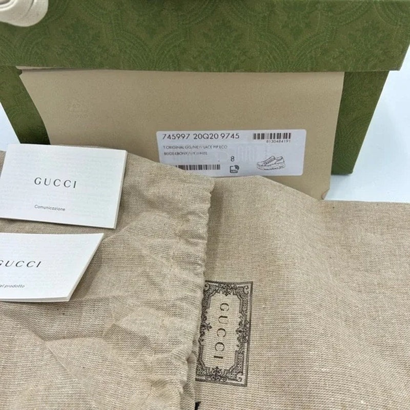 Men's Gucci GG canvas low top platform sneaker size 9, made in Italy