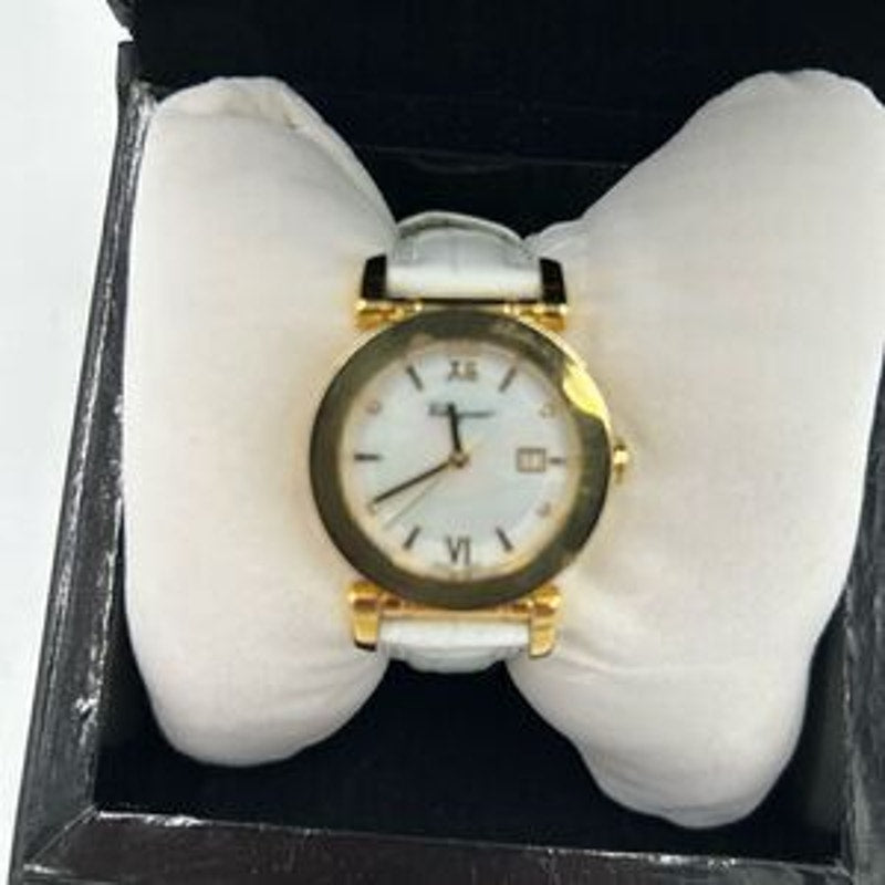 Women’s Salvatore Ferragamo, mother of pearl face watch, made in Italy