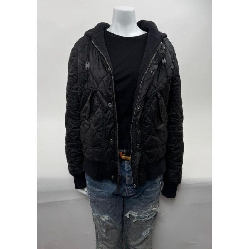 Men's Burberry Black Rare Hooded Reversible Quilted Puffer Jacket Size M
