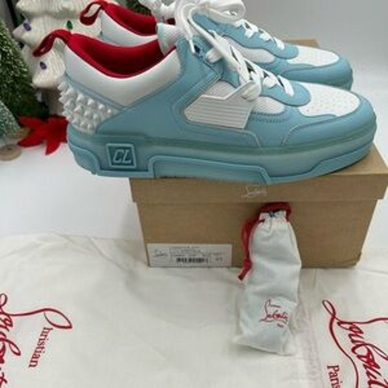Christian Louboutin Mens Astroloubi low top leather trimmed sneakers size 43