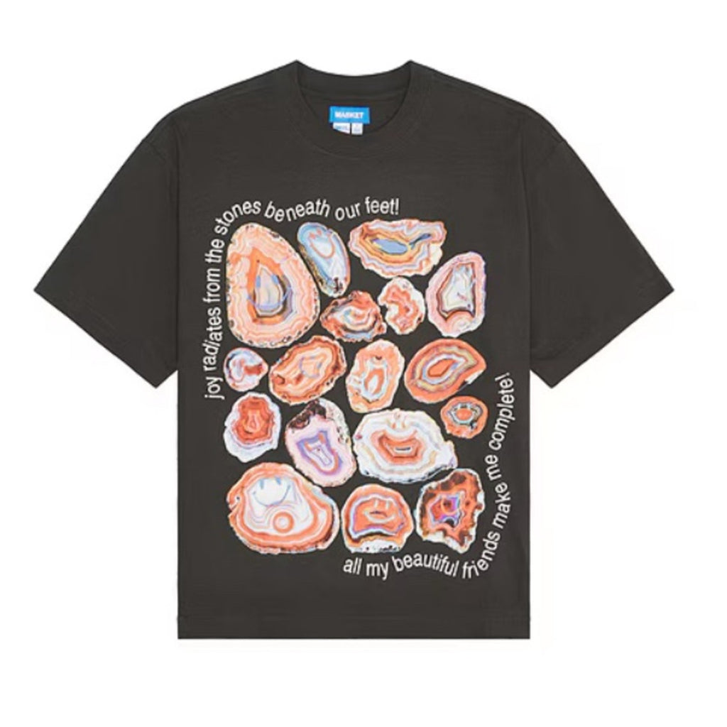 Market smiley, radiating joy, T-shirt, size large new in the bag