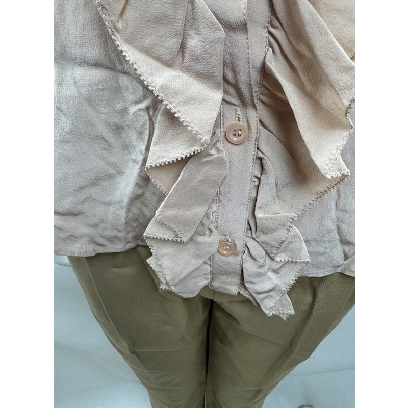 Moschino NWT 100% Silk Button Up Blouse Designer Top Size IT 42