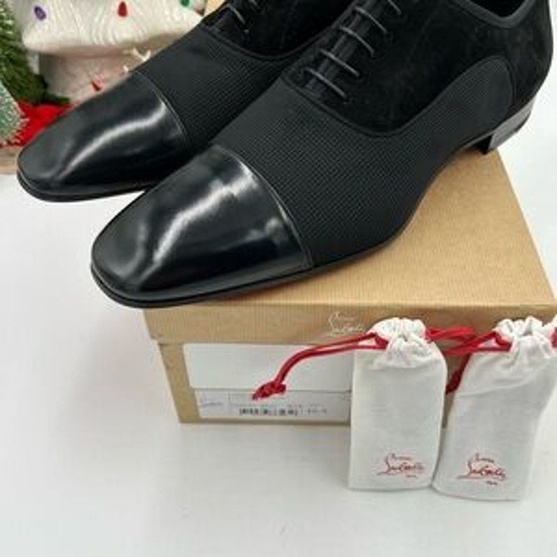Christian Louboutin Mens Greggo flat Oxford size 46.5 made in Italy
