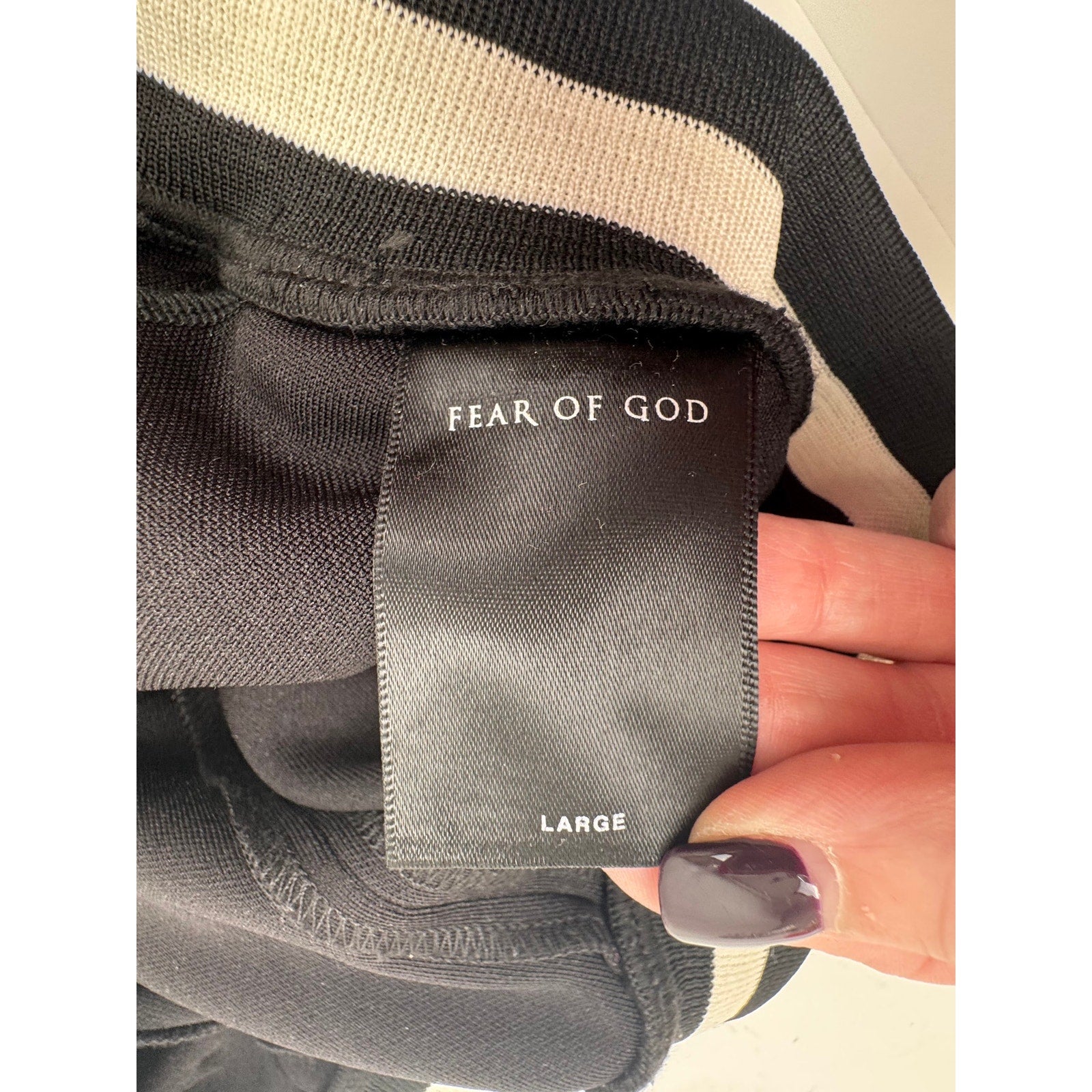 Men’s Fear of God Fifth Collection Black Track Pants – Size L – 2017