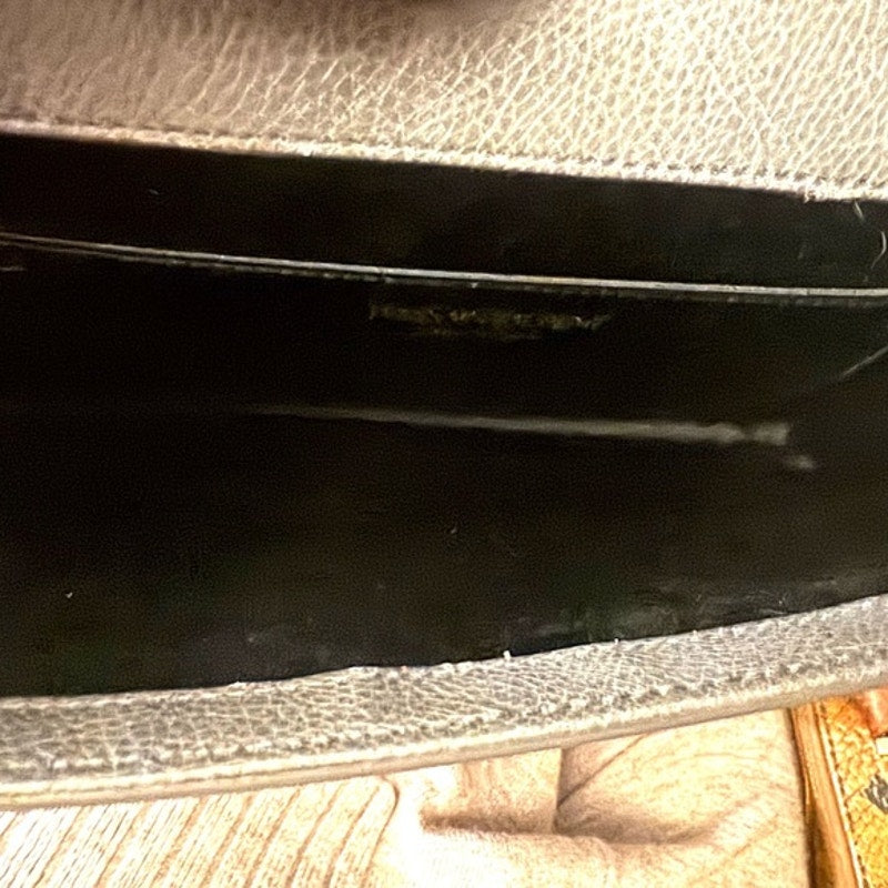 YSL Belle Du Jour grey clutch/ shoulder bag or cross body adding strap or chain