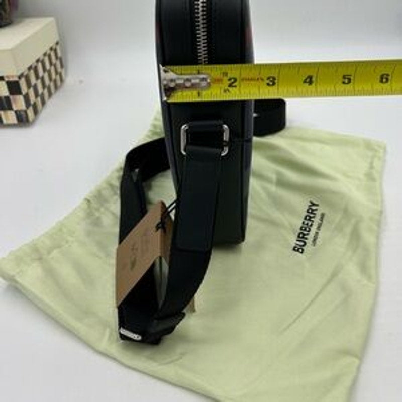 Men's Burberry, paddy check messenger bag adjustable strap made in Italy