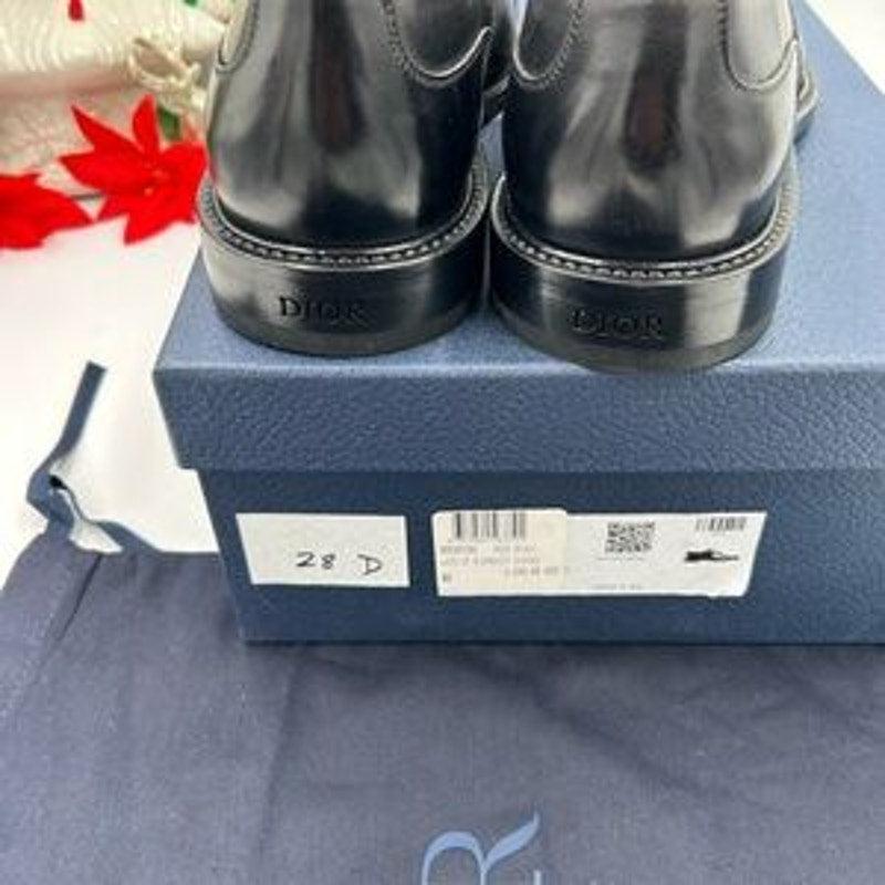 Dior Men's embassy, Black Leather Oxford Shoes size 42 made in Italy