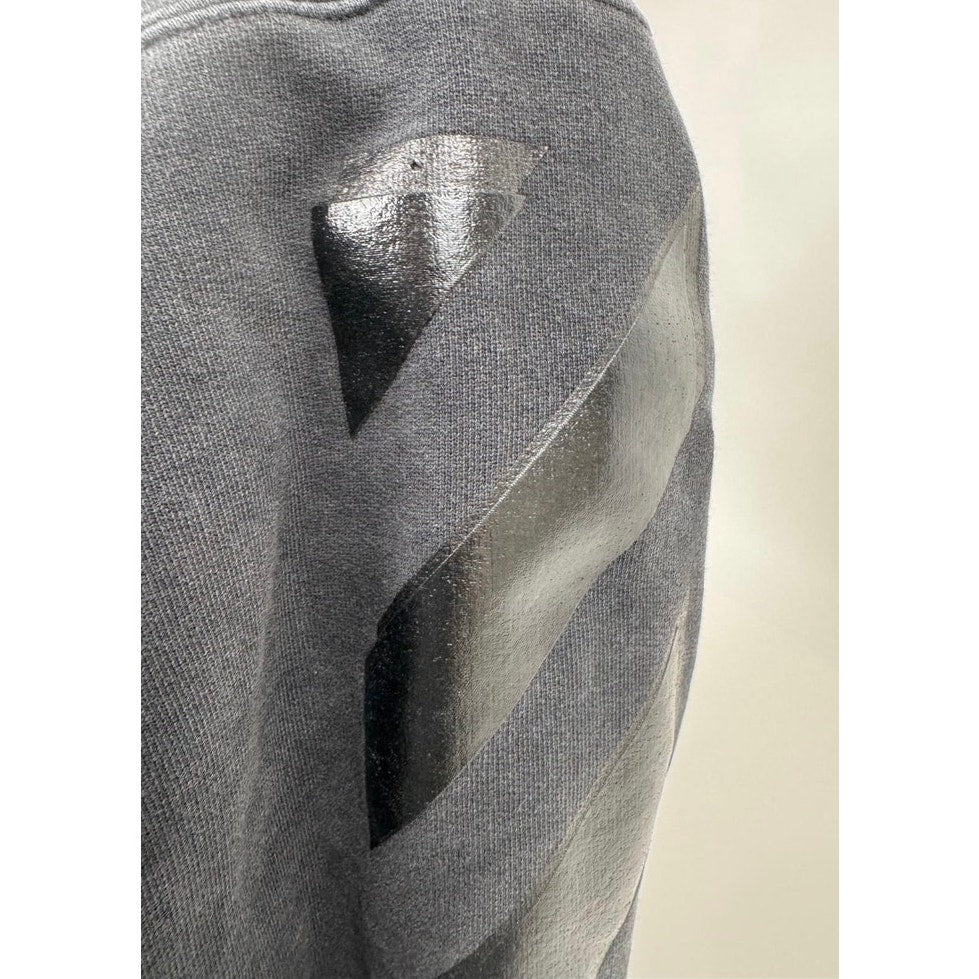 Men's OFF-WHITE × Champion Black Size M Rare Collab Rubber Arrow Hoodie